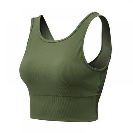 

Women Dry Sports Vest Bra Yoga Tight Vest Gym Running Fitness Anti-sweat Shockproof Padded Sports Top Sports Bra