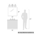 thumbnail image 4 of Beaumont Lane 3 Light Crystal Glass Vanity Light in Pewter, 4 of 4