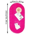 thumbnail image 2 of Fashion Oval Furry Plush Rug Bed Side Mat Foot Pad Soft Absorbent Carpet Living Room Bedroom, 2 of 6