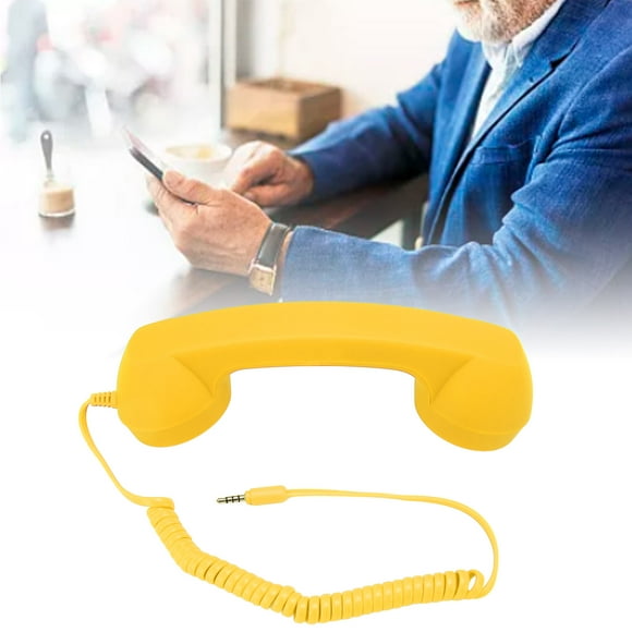 Retro Telephone Handset, 3.5mm Retro Phone Handset Telephone Receiver With Volume Control, Cell Phone Receiver Old Telephone Headset For Smartphone PC