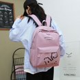 thumbnail image 3 of Mochila Mochila estampada para mochila de estudiante, mochila escolar con fiambrera (rosa), 3 of 5