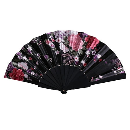 

Best Chinese Style Dance Wedding Party Lace Silk Folding Hand Held Flower Fan