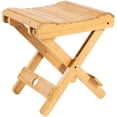 thumbnail image 1 of Natural Bamboo Folding Stool Spa Shower Seat for Bathroom, 1 of 5