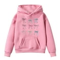 thumbnail image 4 of Hoodies for Girls 14-16 Long Sleeve Preppy Clothes Trendy Graphic Print Fleece Sweatshirts Children Fall Winter Little Girls Clothes Pink, 4 of 4