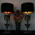 thumbnail image 3 of Skeleton table lamp night light Gothic home classic decorative light-black, 3 of 5