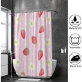 Bestwell Shower Curtain Bath Curtains Strawberries and Flowers Bathroom