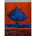 thumbnail image 2 of Foster, Joseph Marshal 12x14 White Modern Wood Framed Museum Art Print Titled - Blue Tree, 2 of 4