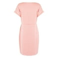 thumbnail image 3 of Aboser Womens Striped Dresses with Belt Trendy Short Sleeve T Shirt Dress Casual Crewneck Short Dresses Comfy Soft Beach Vacation Dress, 3 of 5