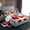 Red Brown Blue White, variant on Castle Fairy Merry Christmas Candy Cane 4-Piece Full Size Sheets for Teens Girls Boys,Geometric Stripes Bed Sheets,Happy New Year Lightweight Sheet Sets,Luxury Bedroom Decor