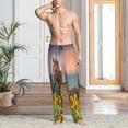 thumbnail image 6 of Disketp Horse Sunflowers Men's Pajama Pants - Ultra Soft Fleece Sleep and Lounge Pants (Size: S-XXL), 6 of 6