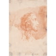 thumbnail image 3 of Hendrik Krock 14x18 Black Modern Framed Museum Art Print Titled - Male Head with Beard and Long Hair (Christ) (1686 - 1738), 3 of 5