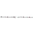 thumbnail image 4 of Gem Stone King 925 Sterling Silver Heart Shape Red Garnet White Moissanite and Round White Lab Grown Diamond Greek Vine Flower Tennis Bracelet for Women (5.14 Cttw, 7.5 inch), 4 of 4