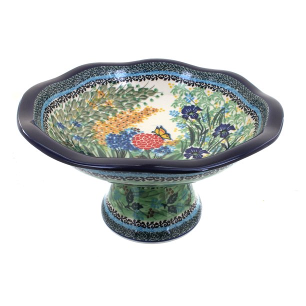 Polish Pottery Teresa Pedestal Fruit Bowl