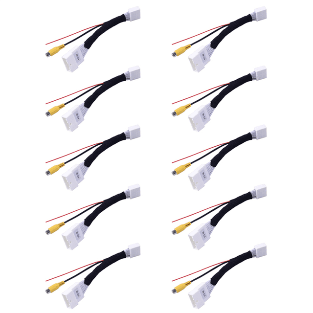 10X 24 Pin Adapter Rear View Camera Connection Cable for & for Opel for for 4 2012-Up