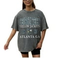 thumbnail image 3 of Women's Gameday Couture Grey Georgia Tech Yellow Jackets Oversized Snow Wash T-Shirt, 3 of 5