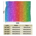 thumbnail image 3 of Kll Fleece Blanket Plush Throw Blanket Rainbow Glitter,Soft Fuzzy Cozy Flannel Blanket For Couch Sofa Bed.(60"X50"), 3 of 9