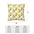 thumbnail image 2 of Throw Pillow Covers, Cute Corn Food Soft Square Pillow Cases with Invisible Zipper for Couch Bed Sofa, Farmhouse Fall Home Decor 16"x16", 2 of 7