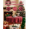thumbnail image 3 of Decorelia Nappe Ronde Imperméable Rouge de Noël pour Table Ronde, Nappes Décoratives Style Ferme Anti-Rayures pour les Fêtes, Banquet, Table de Salle à Manger et de Cuisine (60 Pouces, Ronde (2-4 Places, Rouge), 3 of 14