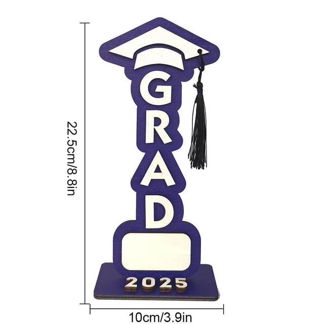 fheaev 2025 Graduation Season Wooden Tabletop Holiday Decorative Ornament Graduation Season Gift
