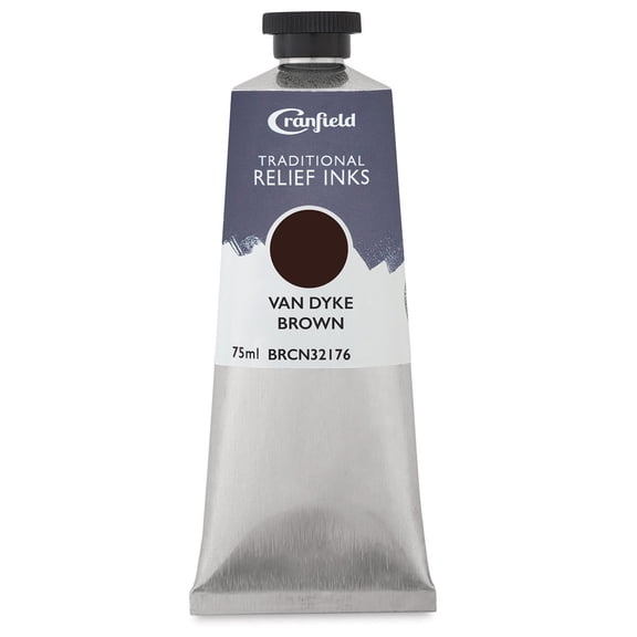 Cranfield Traditional Relief Ink - Van Dyke Brown, 75 ml