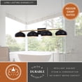 thumbnail image 5 of Belmont 4 Light Black and Brass Mid Century Modern Dome Bathroom Vanity Fixture, 5 of 13