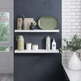 thumbnail image 3 of Ballucci 36" Floating Shelves, 2-Pack Wood Wall Shelf Set with Invisible Brackets, 6" Deep, White, 3 of 9