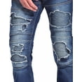 thumbnail image 5 of RING OF FIRE Men's Five Pockets Moto Slim Fit Stretch Jeans Size 30 to 38, 5 of 10