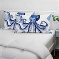 thumbnail image 4 of Navy Blue Octopus Coastal Standard Pillow Covers, Nautical Summer Beach Ocean Soft Throw Pillow Cases with Invisible Zipper, Decorative Pillowcase Pillows Protectors for Sofa Bed Chair 20"x26", 4 of 9