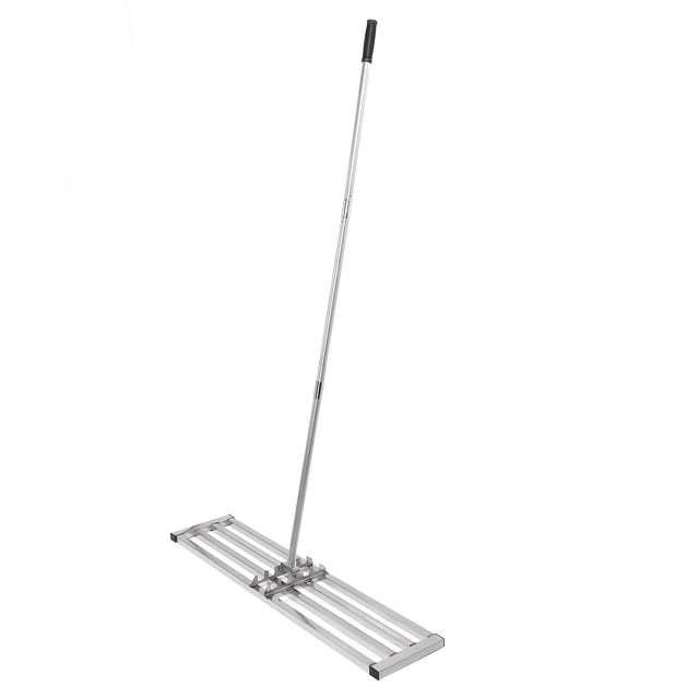 Herramienta Niveladora De Césped De Acero Inoxidable, Rastrillo De Nivelación De Césped Multifuncional, Ligero Y Resistente, 47,2 X 10,2 Pulgadas, Fácil De Montar Para Granja