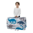 thumbnail image 5 of Everything Kids Dino Easy Fold Deluxe Nap Mat, Navy, Gray, Preschool Boy, 5 of 5