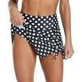 thumbnail image 4 of Women Swim Skirt Drawstrings Sides Swim Shorts Bathing Suit Skirted Swimsuit Bottom, 4 of 6