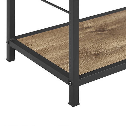 River Street Designs 60" Rustic Metal and Wood Media Bookshelf Bookcase