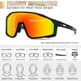thumbnail image 6 of KANASTAL Cyclist Sunglasses Men Polarized Sports Sun Glasses Women Wrap Around UV400 Protection Shades Climbing Hiking Cycling Sailing Running - Mirrored Orange Lens, 6 of 6