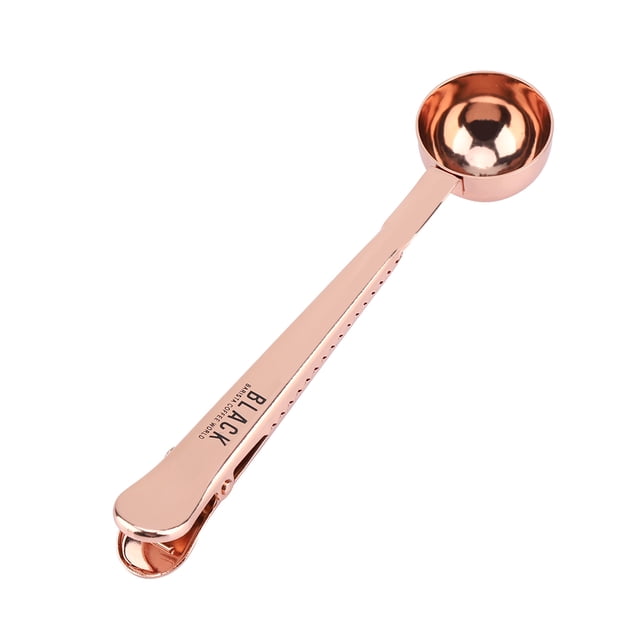 Cuchara medidora de café EOTVIA acero inoxidable premium con bolsa de sellado de Clip largo