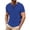 Dark Blue, variant on Mens Casual T-Shirts Cross Lace-Up V Neck Summer Shirt Short Sleeve Loose Fit Lightweight Basic Tees Vacation Shirts Tops Black M