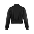 thumbnail image 3 of A2Y Women's Solid Heavy Siro Rayon Brushed Effect Bomber Jacket Black M, 3 of 7