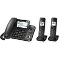 thumbnail image 2 of Panasonic Landline Telephone Cordless Phone Combos Black 3 Count, 2 of 2