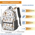 thumbnail image 3 of Golden Retriever and Dog Paw Print 17" School Backpacks for Teens,Waterproof Oxford Fabric,S-Shape Padded Straps for School,Travel,Hiking,Camping, 3 of 6
