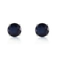 thumbnail image 2 of Galaxy Gold 1.0 Ct Galaxy Gold 14k Solid White Gold In Wonderland Natural Sapphire Stud Earrings Genuine Sapphire MADE IN USA, 2 of 3