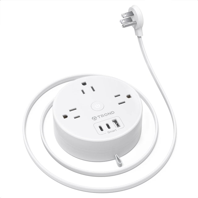 TROND Regleta de Viaje retráctil, Enchufe Plano Ultrafino retráctil, Cable de extensión semirretráct