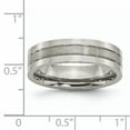 thumbnail image 4 of Titanium Grooved 6mm Brushed and Polished Band, 4 of 8