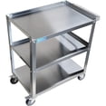 thumbnail image 4 of Express KitchQuip Commercial Stainless Steel 3 Shelf Utility Kitchen Metal Cart 24"X15"X33", 4 of 5