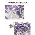 thumbnail image 6 of Purple Leaves 2 Panel Kitchen Curtains for Windows, Summer Botanical Bathroom Privacy Curtain, Home Décor Window Treatment for Bedroom/Living Room 55"x45", 6 of 6