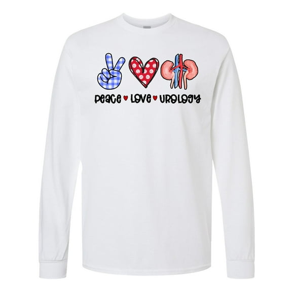 Inktastic Peace, Love, Urology, Healthcare Craft Long Sleeve T-Shirt