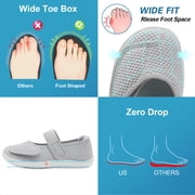 Barerun Wide Width Mary Jane Shoes Flats,Diabetic Friendly