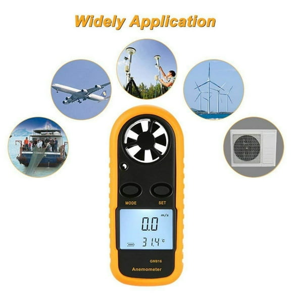 Portable Digital Anemometer Anemometer LCD Handheld Airflow Anemometer Universal Lit up Glove - A Torch Light That Never Drops