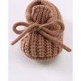 thumbnail image 6 of Baby Booties Knitted Shoes Newborn First Cozy Warm Shoes for Infant Boy Girl Solid Color Winter Shoes 0-3 Months Brown, 6 of 7