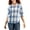 Whiteblue Combo, variant on Style & Co Womens Cotton Plaid Button Front Shirt Sagebrush Combo XL