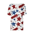 thumbnail image 5 of Yghzkop Independence Day Patriotic Shirt for Women Summer 4th of July V-Neck Short Sleeve Tops USA Flag Stars Stripes Graphic Button T-Shirts Loose Breathable Comfy Blouse Clothing, 5 of 5