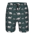 thumbnail image 4 of Naloa Turtle Chrysanthemum Men's Beach Shorts, Surfing shorts, Swim trunks, Quick Dry Swim Trunks for Surfing Beach Fun - 3X-Large, 4 of 9